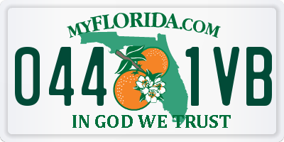 FL license plate 0441VB