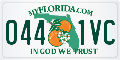 FL license plate 0441VC