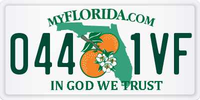 FL license plate 0441VF