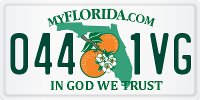 FL license plate 0441VG