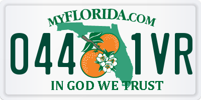 FL license plate 0441VR