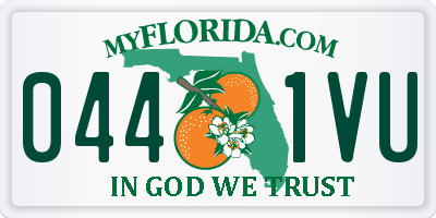FL license plate 0441VU