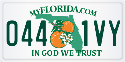 FL license plate 0441VY