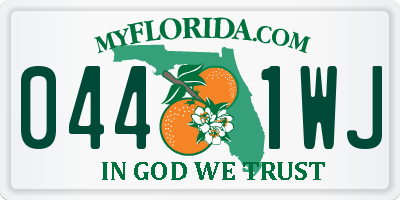 FL license plate 0441WJ