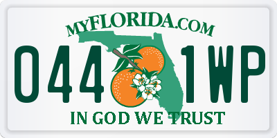 FL license plate 0441WP
