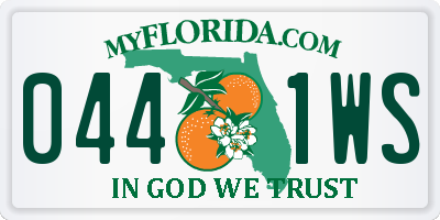 FL license plate 0441WS