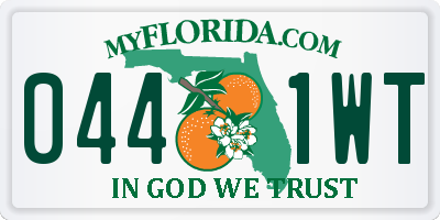 FL license plate 0441WT
