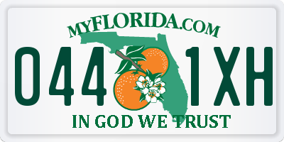 FL license plate 0441XH