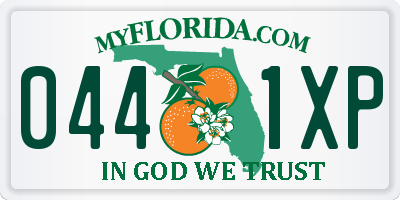 FL license plate 0441XP