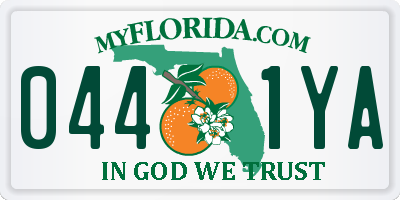 FL license plate 0441YA