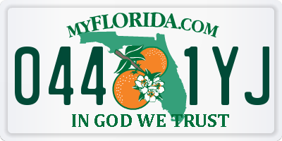 FL license plate 0441YJ