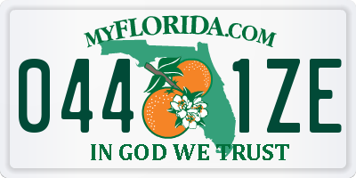 FL license plate 0441ZE