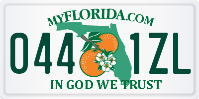 FL license plate 0441ZL