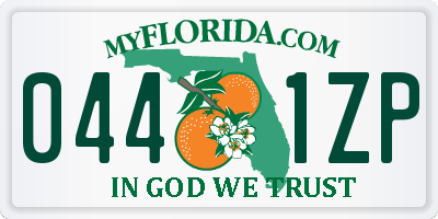 FL license plate 0441ZP