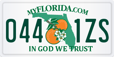 FL license plate 0441ZS