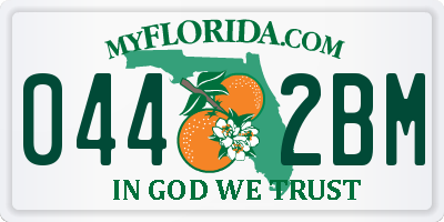 FL license plate 0442BM