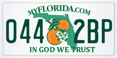 FL license plate 0442BP