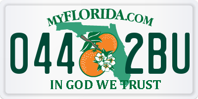 FL license plate 0442BU