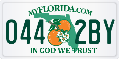 FL license plate 0442BY