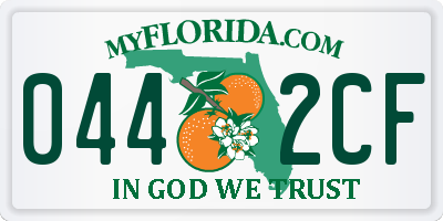FL license plate 0442CF