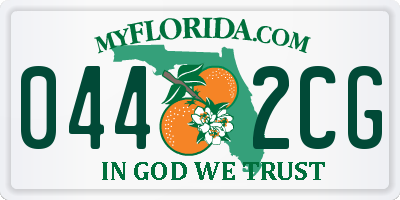 FL license plate 0442CG