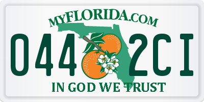 FL license plate 0442CI