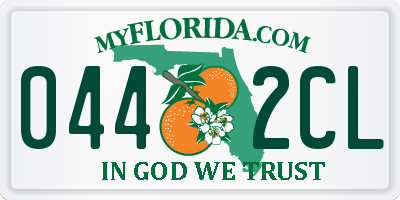 FL license plate 0442CL