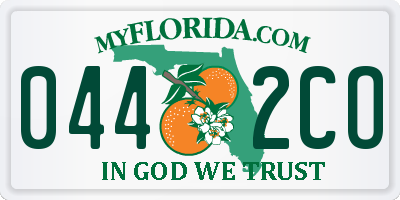 FL license plate 0442CO