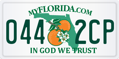 FL license plate 0442CP