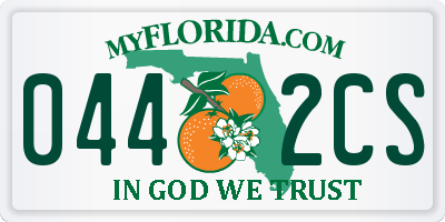 FL license plate 0442CS