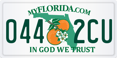 FL license plate 0442CU