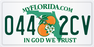 FL license plate 0442CV