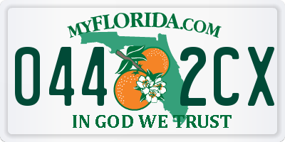 FL license plate 0442CX