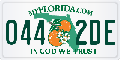 FL license plate 0442DE