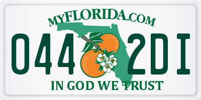 FL license plate 0442DI