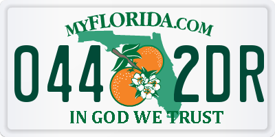 FL license plate 0442DR