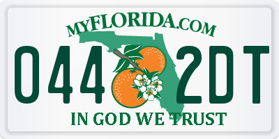 FL license plate 0442DT