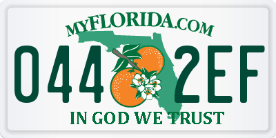 FL license plate 0442EF