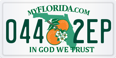 FL license plate 0442EP