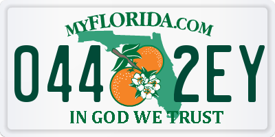 FL license plate 0442EY