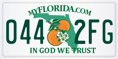FL license plate 0442FG
