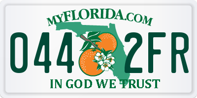 FL license plate 0442FR