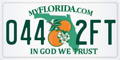 FL license plate 0442FT