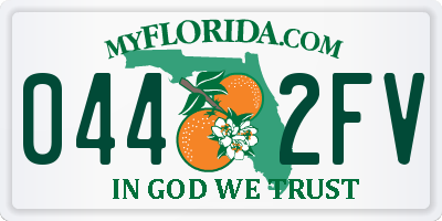 FL license plate 0442FV