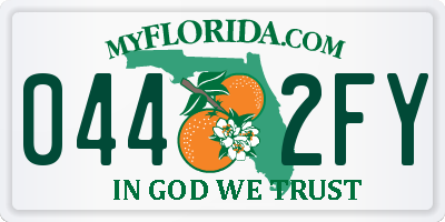 FL license plate 0442FY