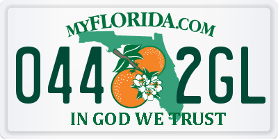 FL license plate 0442GL