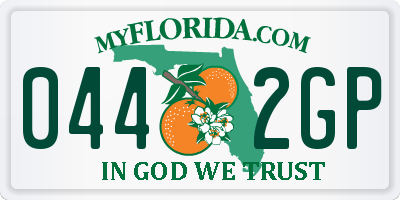 FL license plate 0442GP