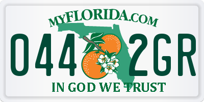 FL license plate 0442GR