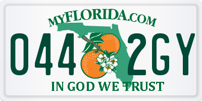 FL license plate 0442GY