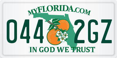 FL license plate 0442GZ